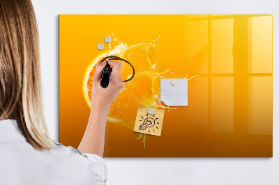 Beschreibbare magnettafel küche Orange