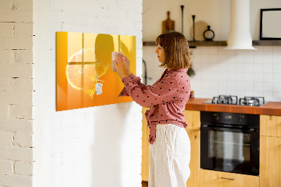 Beschreibbare magnettafel küche Orange