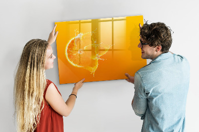 Beschreibbare magnettafel küche Orange