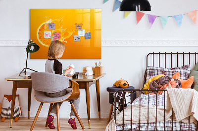 Beschreibbare magnettafel küche Orange