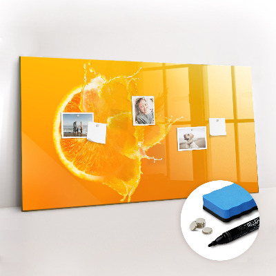Beschreibbare magnettafel küche Orange