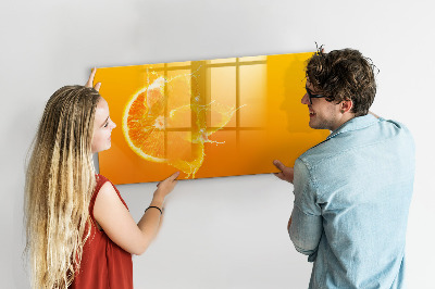 Beschreibbare magnettafel küche Orange