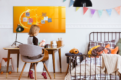Beschreibbare magnettafel küche Orange