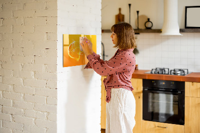 Beschreibbare magnettafel küche Orange