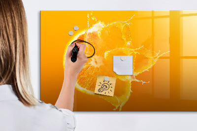 Beschreibbare magnettafel küche Orange