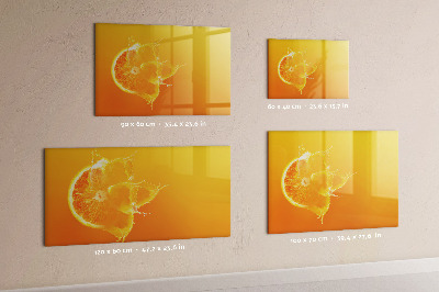 Beschreibbare magnettafel küche Orange