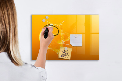 Beschreibbare magnettafel küche Orange