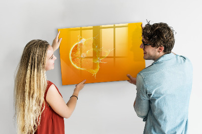 Beschreibbare magnettafel küche Orange