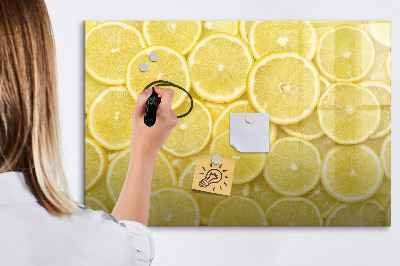 Beschreibbare magnettafel küche Zitronenscheiben