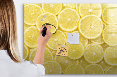 Beschreibbare magnettafel küche Zitronenscheiben