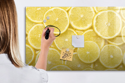 Beschreibbare magnettafel küche Zitronenscheiben