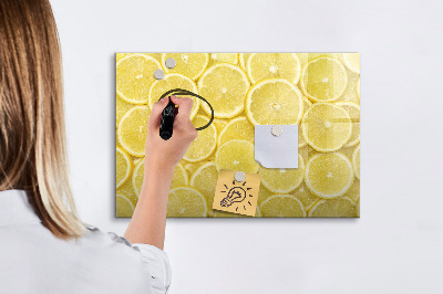 Beschreibbare magnettafel küche Zitronenscheiben