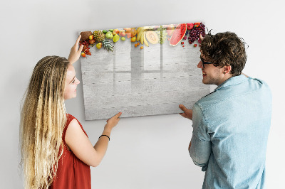 Magnetische Schreibtafel Früchte auf dem Tisch