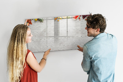 Magnetische Schreibtafel Früchte auf dem Tisch