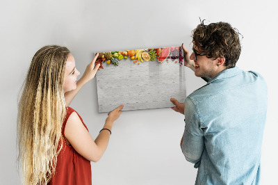 Magnetische Schreibtafel Früchte auf dem Tisch