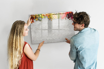 Magnetische Schreibtafel Früchte auf dem Tisch