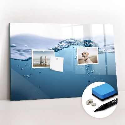 Beschreibbare magnettafel küche Wasser aus nächster Nähe