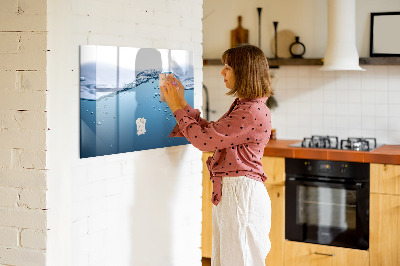 Beschreibbare magnettafel küche Wasser aus nächster Nähe