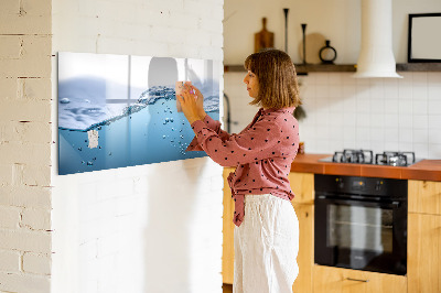 Beschreibbare magnettafel küche Wasser aus nächster Nähe