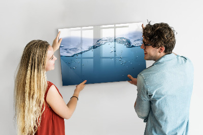 Magnetisches Zeichenbrett Wasser aus nächster Nähe