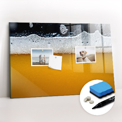 Beschreibbare magnettafel Bier aus nächster Nähe