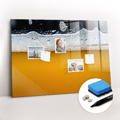 Beschreibbare magnettafel Bier aus nächster Nähe