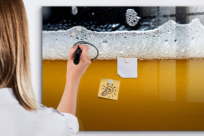 Beschreibbare magnettafel Bier aus nächster Nähe