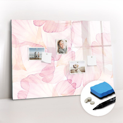Beschreibbare magnettafel küche Aquarellblütenblätter