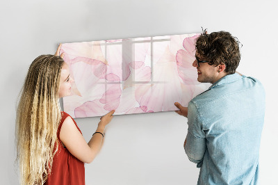 Beschreibbare magnettafel küche Aquarellblütenblätter