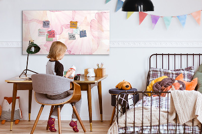 Beschreibbare magnettafel küche Aquarellblütenblätter