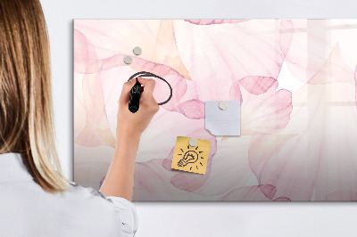 Beschreibbare magnettafel küche Aquarellblütenblätter