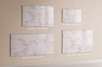 Beschreibbare magnettafel küche Aquarellblütenblätter
