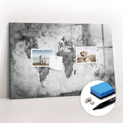 Beschreibbare magnettafel Weltkarte