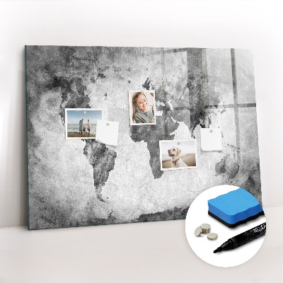 Beschreibbare magnettafel Weltkarte