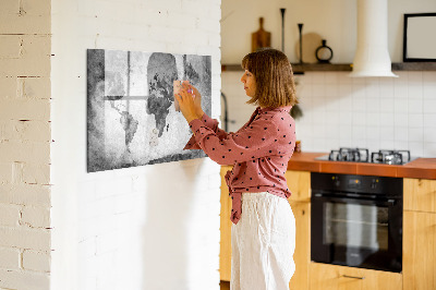 Beschreibbare magnettafel Weltkarte