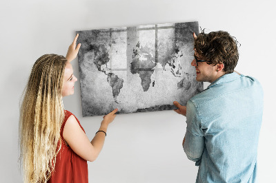 Beschreibbare magnettafel Weltkarte