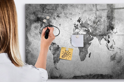 Beschreibbare magnettafel Weltkarte