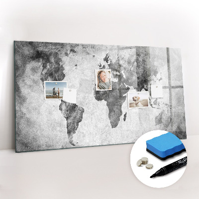 Beschreibbare magnettafel Weltkarte