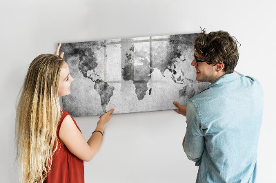 Beschreibbare magnettafel Weltkarte