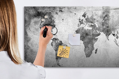 Beschreibbare magnettafel Weltkarte