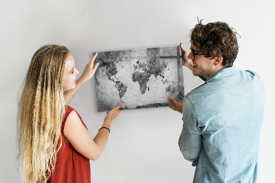 Beschreibbare magnettafel Weltkarte