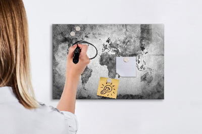 Beschreibbare magnettafel Weltkarte