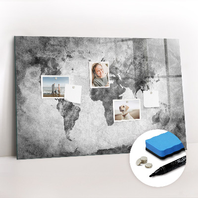 Beschreibbare magnettafel Weltkarte