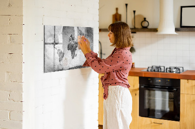 Magnetische Schreibtafel Weltkarte