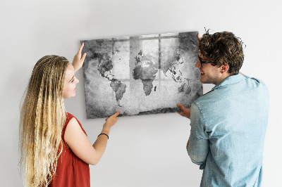 Beschreibbare magnettafel Weltkarte