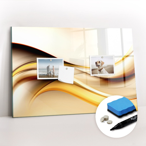 Beschreibbare magnettafel küche Wellenabstraktion