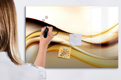 Beschreibbare magnettafel küche Wellenabstraktion