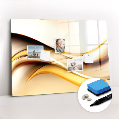 Beschreibbare magnettafel küche Wellenabstraktion