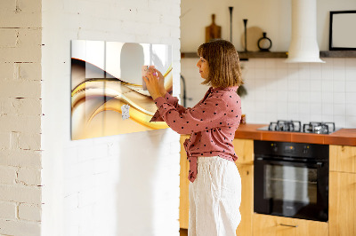 Beschreibbare magnettafel küche Wellenabstraktion