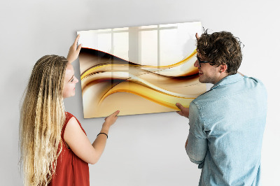 Beschreibbare magnettafel küche Wellenabstraktion
